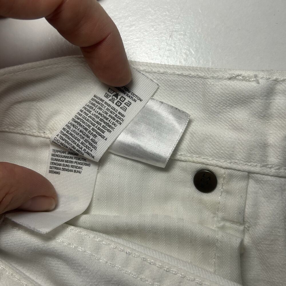 Lucky Brand Cut Off White Denim Shorts Size 6 Relaxed Raw Hem Women - Picture 7 of 10